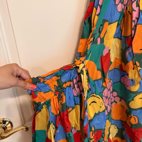 FARM Rio Fruit Landscape Cotton Blend Midi Dress - Picture 5 of 10